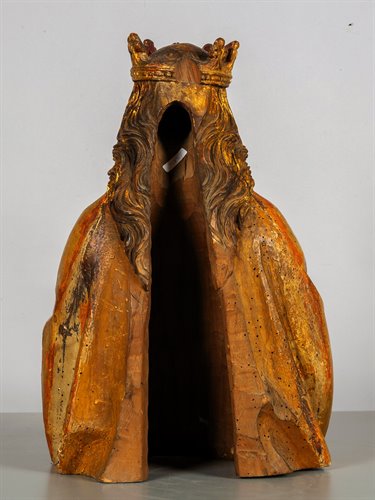 "Saint Catherine" Polychrome wood 